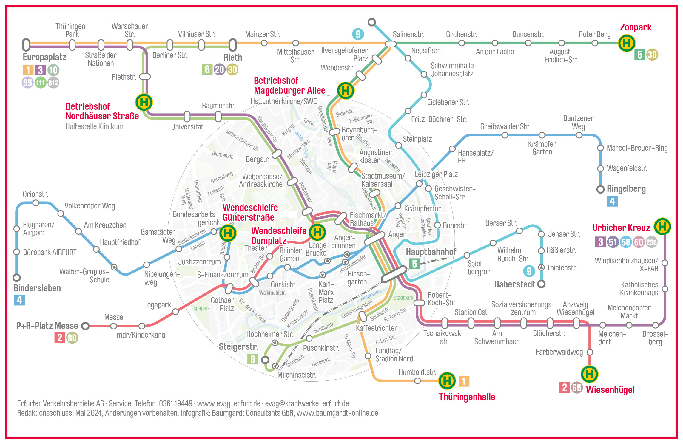 Grafik Liniennetzplan Haltestellen Bewerberbahn